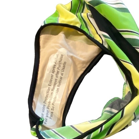 NWT women’s green stripe one piece swimsuit double straps size 12, Resortwear - Picture 9 of 10